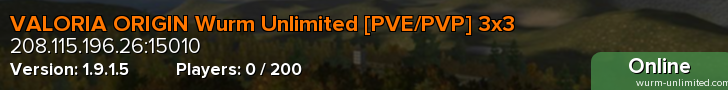 VALORIA ORIGIN Wurm Unlimited [PVE/PVP] 3x3