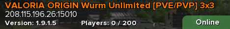 VALORIA ORIGIN Wurm Unlimited [PVE/PVP] 3x3