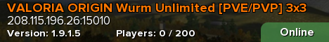 VALORIA ORIGIN Wurm Unlimited [PVE/PVP] 3x3